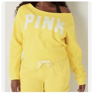 NWT PINK Cropped Sweatshirt